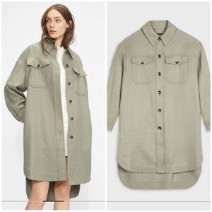 Ted Baker long oversized wool shirt jacket. Size 2